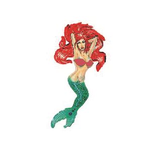 Decal Mermaid (Redhead) 1.53" x .80" (C442)