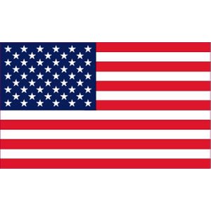 Decal American Flag (Flat) .50" x .83" (FL1-USA-FLAT)