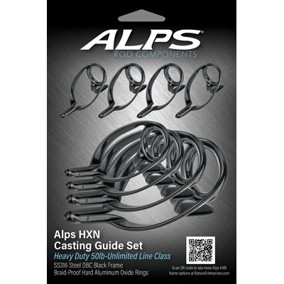7'6"-6'6" Alps Black Heavy Conventional Guide Kit / no top