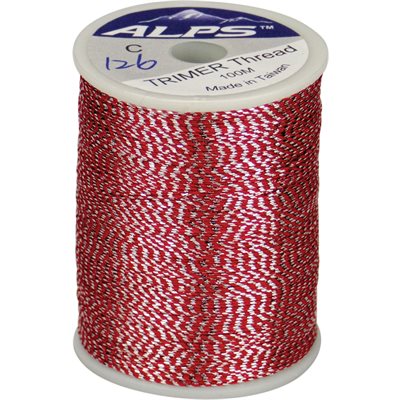 Trimer thread size C small spool - silver / red